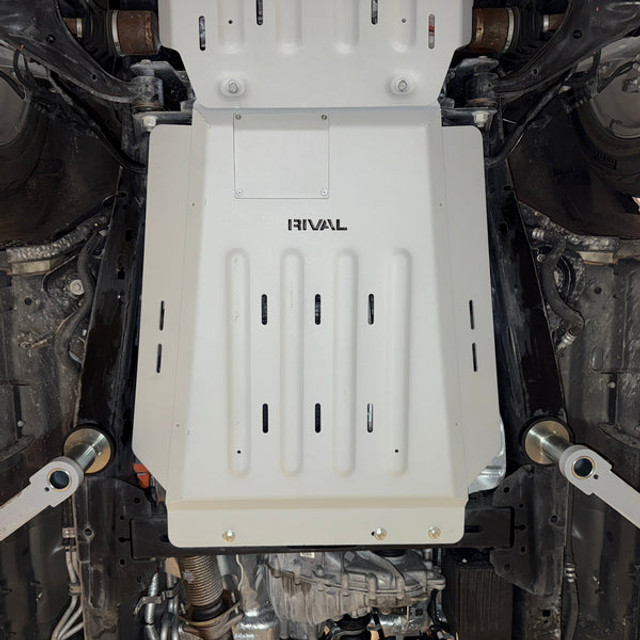 RIVAL 4X4 F-150 PowerBoost Transmission/Catalytic Converter Aluminum Skid Plate (2015+) - Image RIVAL 4X4 F-150 PowerBoost Transmission/Catalytic Converter Aluminum Skid Plate (2015+) - Image