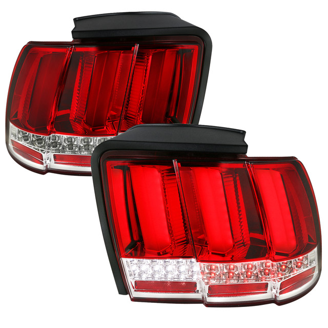 Spec-D Tuning Mustang Sequential LED Tail Lights - Chrome Housing, Red Lens (1999-2004) - Image Spec-D Tuning Mustang Sequential LED Tail Lights - Chrome Housing, Red Lens (1999-2004) - Image