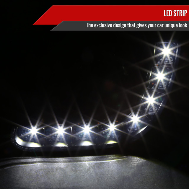 Spec-D Tuning F-150 Projector Headlights w/ SMD LED Light Strip - Black Housing, Smoked Lens (1997-2003) - Image Spec-D Tuning F-150 Projector Headlights w/ SMD LED Light Strip - Black Housing, Smoked Lens (1997-2003) - Image