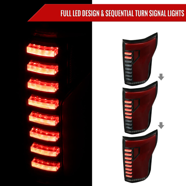 Spec-D Tuning F-150 LED Red Bar Tail Lights w/ Sequential Turn Signals - Black Housing, Smoked Lens (2015-2017) - Image Spec-D Tuning F-150 LED Red Bar Tail Lights w/ Sequential Turn Signals - Black Housing, Smoked Lens (2015-2017) - Image