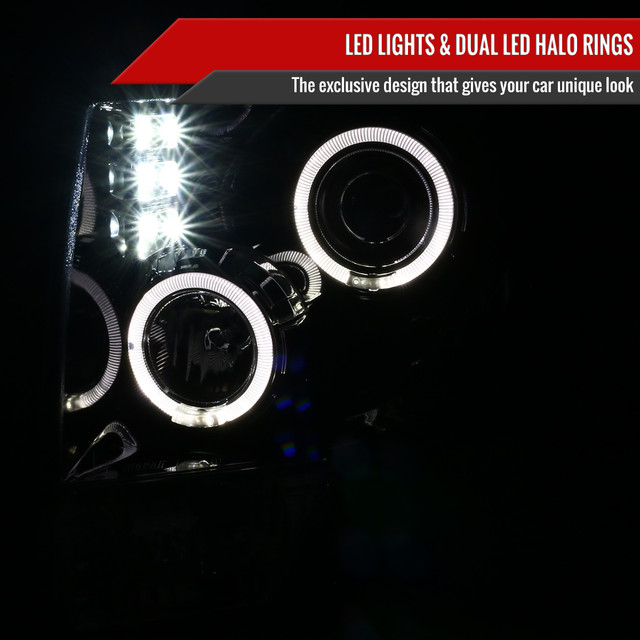 Spec-D Tuning F-150 Dual Halo Projector Headlights - Jet Black Housing, Clear Lens (2009-2014) - Image Spec-D Tuning F-150 Dual Halo Projector Headlights - Jet Black Housing, Clear Lens (2009-2014) - Image