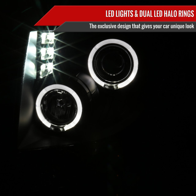 Spec-D Tuning F-150 Dual Halo Projector Headlights - Matte Black Housing, Clear Lens (2009-2014) - Image Spec-D Tuning F-150 Dual Halo Projector Headlights - Matte Black Housing, Clear Lens (2009-2014) - Image