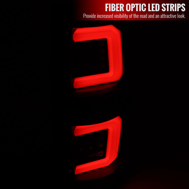 Spec-D Tuning F-150 LED Tail Lights w/ Red C-Bars - Matte Black Housing, Clear Lens (2009-2014) - Image Spec-D Tuning F-150 LED Tail Lights w/ Red C-Bars - Matte Black Housing, Clear Lens (2009-2014) - Image