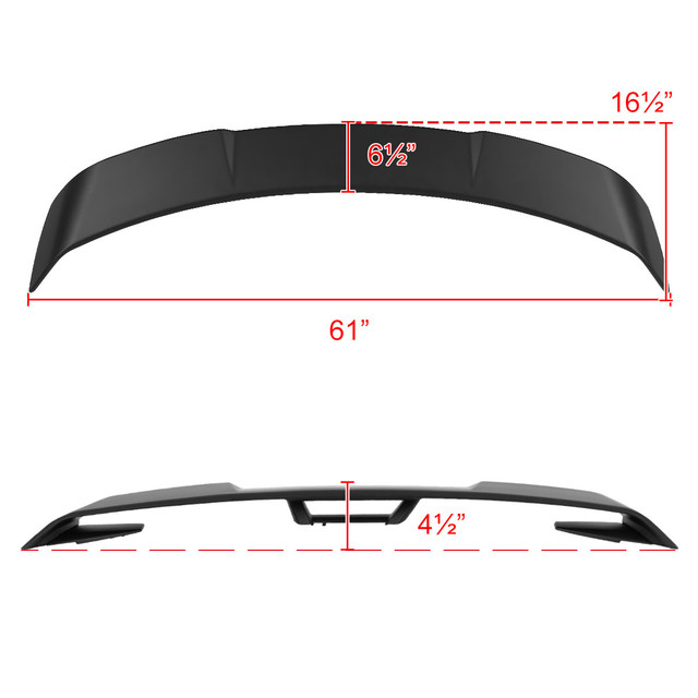 Spec-D Tuning Mustang GT500 Style Rear Spoiler - Matte Black (2015-2021) - Image Spec-D Tuning Mustang GT500 Style Rear Spoiler - Matte Black (2015-2021) - Image