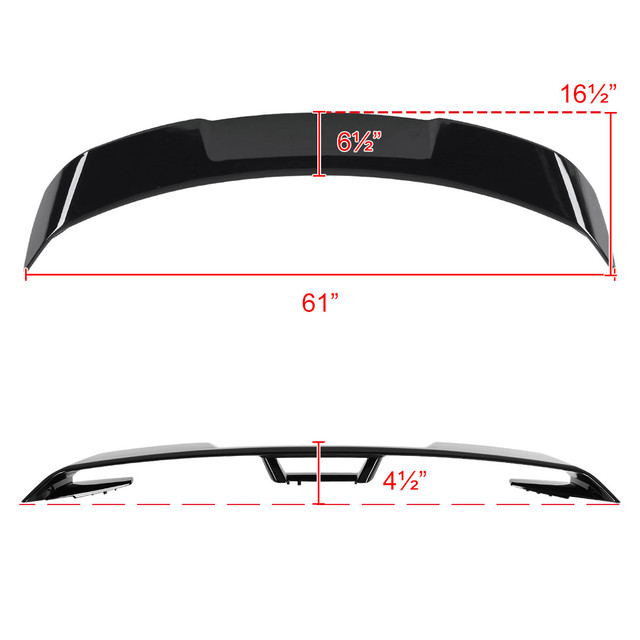 Spec-D Tuning Mustang GT500 Style Rear Spoiler - Gloss Black (2015-2021) - Image Spec-D Tuning Mustang GT500 Style Rear Spoiler - Gloss Black (2015-2021) - Image