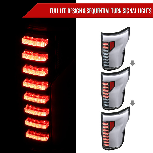 Spec-D Tuning F-150 LED White Bar Tail Lights w/ Sequential Turn Signals - Matte Black Housing, Clear Lens (2018-2020) - Image Spec-D Tuning F-150 LED White Bar Tail Lights w/ Sequential Turn Signals - Matte Black Housing, Clear Lens (2018-2020) - Image
