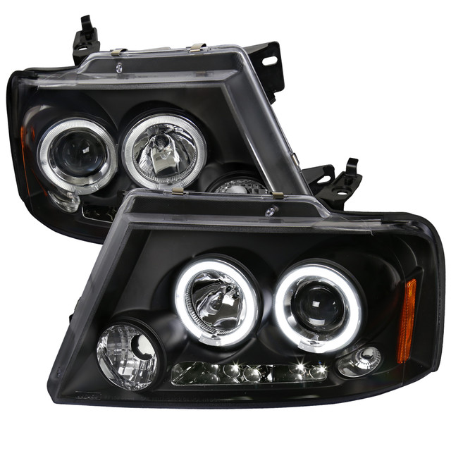 Spec-D Tuning F-150 Dual Halo Projector Headlights - Matte Black Housing, Clear Lens (2004-2008) - Image Spec-D Tuning F-150 Dual Halo Projector Headlights - Matte Black Housing, Clear Lens (2004-2008) - Image