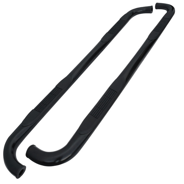 Spec-D Tuning F-150 SuperCrew 3" Stainless Steel Side Step Nerf Bars / Running Boards - Black (2009-2014) - Image