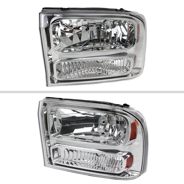Spec-D Tuning F-250 Crystal Headlights - Chrome Housing, Clear Lens (1999-2004) - Image Spec-D Tuning F-250 Crystal Headlights - Chrome Housing, Clear Lens (1999-2004) - Image