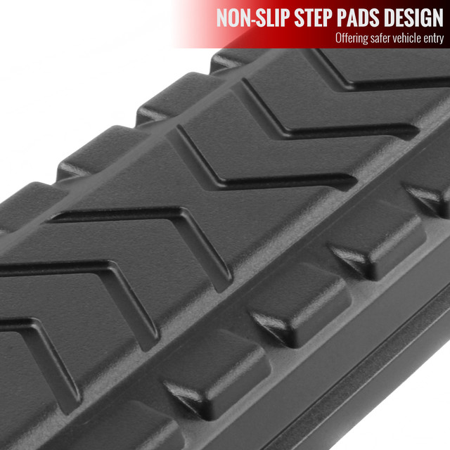 Spec-D Tuning F-150 SuperCab 5" Aluminum Side Step Nerf Bars / Running Boards - Black / Chrome (2009-2014) - Image