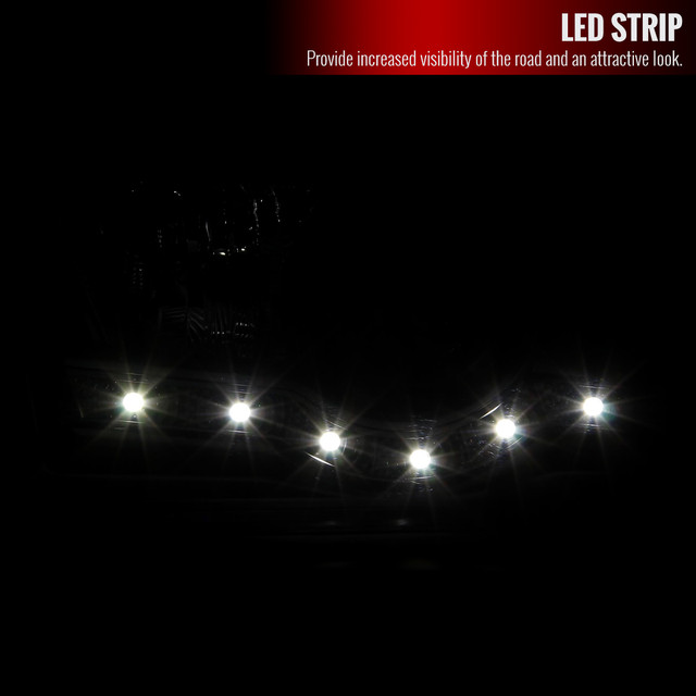 Spec-D Tuning F-250 Projector Headlights w/ SMD LED Light Strip - Matte Black Housing, Clear Lens (1999-2004) - Image Spec-D Tuning F-250 Projector Headlights w/ SMD LED Light Strip - Matte Black Housing, Clear Lens (1999-2004) - Image