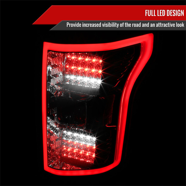 Spec-D Tuning F-150 LED Tail Lights - Chrome Housing, Smoked Lens (2015-2017) - Image Spec-D Tuning F-150 LED Tail Lights - Chrome Housing, Smoked Lens (2015-2017) - Image