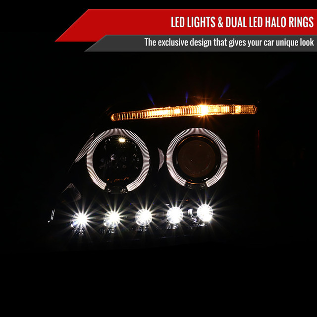Spec-D Tuning F-150 Dual Halo Projector Headlights - Jet Black Housing, Clear Lens (1997-2003) - Image Spec-D Tuning F-150 Dual Halo Projector Headlights - Jet Black Housing, Clear Lens (1997-2003) - Image