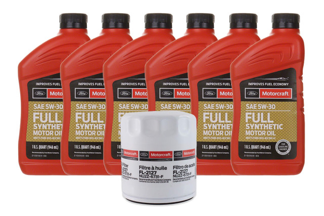 Mustang EcoBoost 2.3L Motorcraft Synthetic Oil Change Kit - 5W30 (2024-2026) - Image Mustang EcoBoost 2.3L Motorcraft Synthetic Oil Change Kit - 5W30 (2024-2026) - Image
