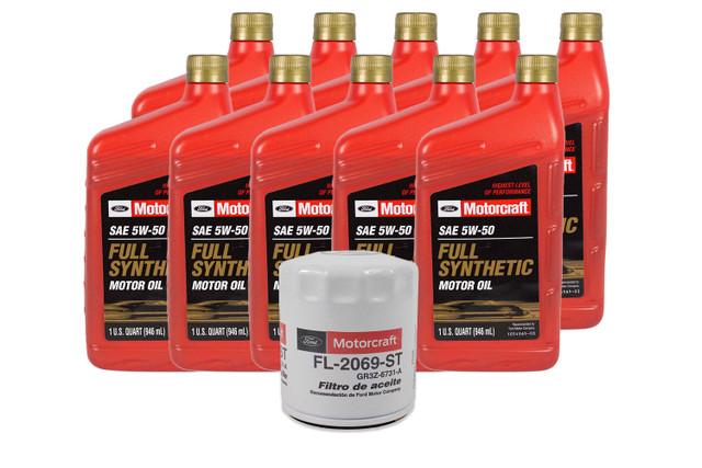 Mustang GT350 5.2L Motorcraft Synthetic Oil Change Kit - 5W50 (2015-2017) - Image Mustang GT350 5.2L Motorcraft Synthetic Oil Change Kit - 5W50 (2015-2017) - Image