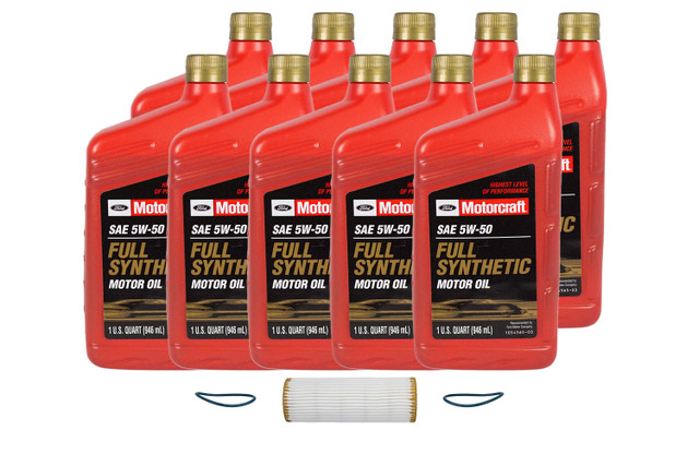 Mustang GT350/GT500 5.2L Motorcraft Synthetic Oil Change Kit - 5W50 (2018-2022) - Image Mustang GT350/GT500 5.2L Motorcraft Synthetic Oil Change Kit - 5W50 (2018-2022) - Image