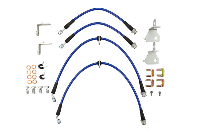 Steeda Mustang Stainless Braided Hose Front & Rear Brake Lines (2005-2014) - Image