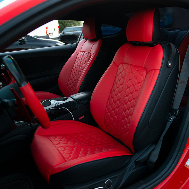 Kustom Interior Mustang Coupe Artificial Leather Seat Covers (2015-2026) - Image