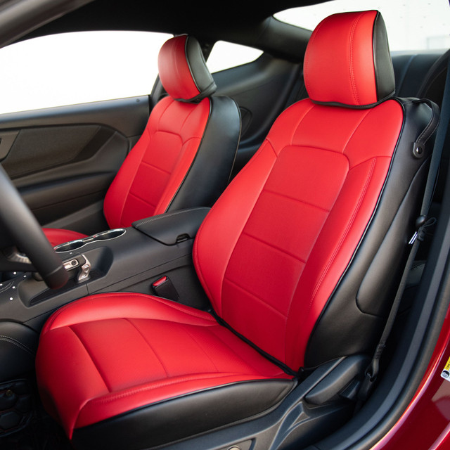 Kustom Interior Mustang Coupe Artificial Leather Seat Covers (2015-2026) - Image
