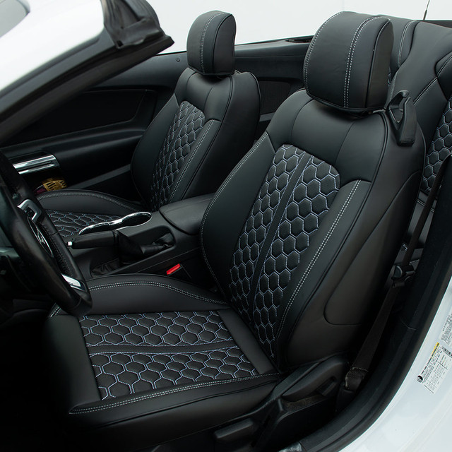 Kustom Interior Mustang Convertible Artificial Leather Seat Covers (2015-2026) - Image