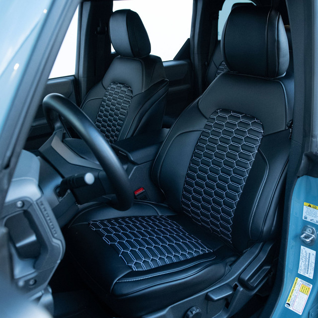 Kustom Interior Bronco 4-Door Artificial Leather Seat Covers (2021-2026) - Image Kustom Interior Bronco 4-Door Artificial Leather Seat Covers (2021-2026) - Image