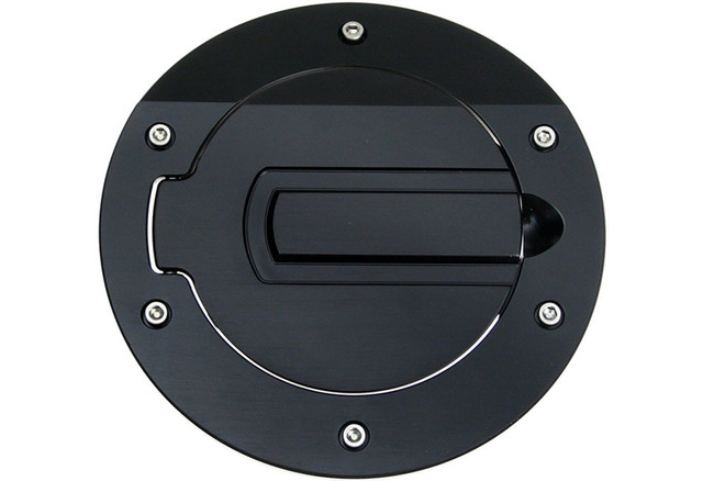 SilverHorse Mustang Billet Fuel Door - Black/No Logo (2005-2009) - Image