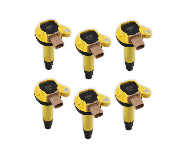 ACCEL F-150/Explorer 3.5L/3.7L Supercoil 3-Pin Ignition Coil Set - Yellow (2011-2016) - Image ACCEL F-150/Explorer 3.5L/3.7L Supercoil 3-Pin Ignition Coil Set - Yellow (2011-2016) - Image