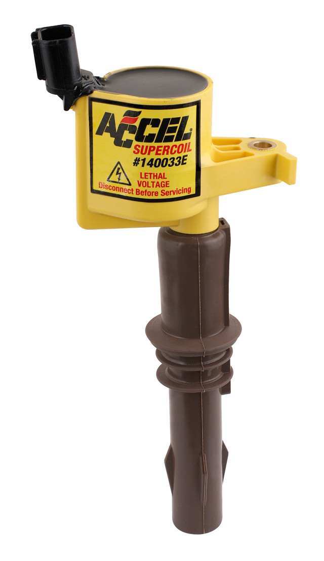 ACCEL Mustang/F-150 4.6L/5.4L 3V Supercoil Ignition Coil - Yellow Ext Boot (2008-2012) - Image ACCEL Mustang/F-150 4.6L/5.4L 3V Supercoil Ignition Coil - Yellow Ext Boot (2008-2012) - Image