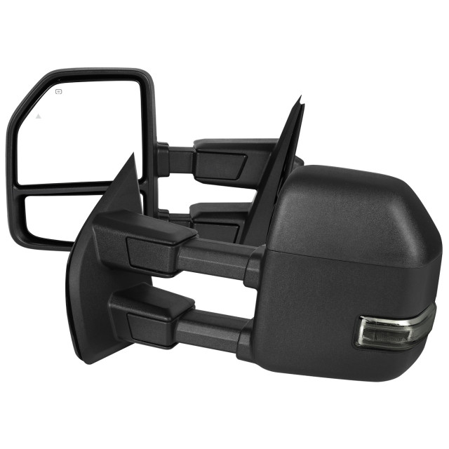 Spec-D Tuning F-150/F-250 Power Adjustable, Heated Tow Mirrors - Black w/ Smoked LED Turn Signals, Puddle Lights (2021-2025) - Image Spec-D Tuning F-150/F-250 Power Adjustable, Heated Tow Mirrors - Black w/ Smoked LED Turn Signals, Puddle Lights (2021-2025) - Image