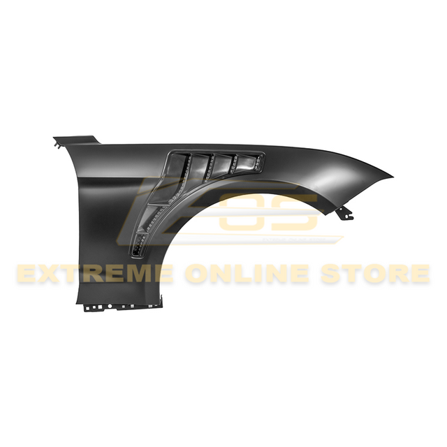EOS Mustang Front GT350 Style Vented Fenders - Matte Black (2018-2023) - Image EOS Mustang Front GT350 Style Vented Fenders - Matte Black (2018-2023) - Image