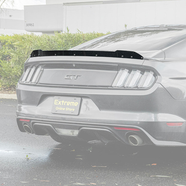 EOS Mustang GT Spoiler Wickerbill Spoiler Flap Insert - Smoke Tinted (2015-2023) - Image EOS Mustang GT Spoiler Wickerbill Spoiler Flap Insert - Smoke Tinted (2015-2023) - Image