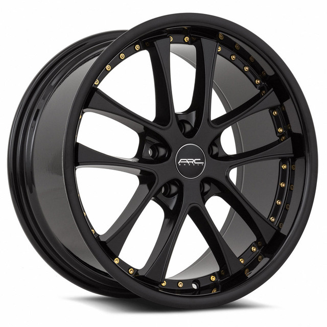 Vors Mustang AR5 Black w/ Gold Rivets Wheel - 19x9.5 (2005-2026) - Image
