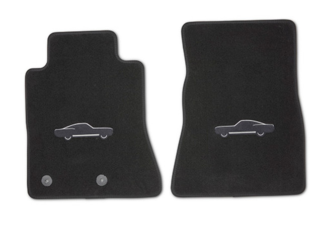 Ford Performance Mustang Black Embroidered Front Floor Mats (2015-2025) - Image