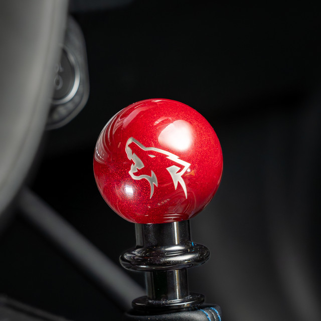 Billetworkz Mustang Auto Weighted Shift Knob w/ Black Adapter - Coyote Engraved (2015-2026) - Image Billetworkz Mustang Auto Weighted Shift Knob w/ Black Adapter - Coyote Engraved (2015-2026) - Image