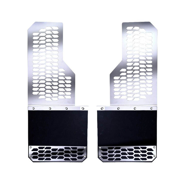 Putco F-150 HEX Front Mud Skins Set - Polished SS (2015-2026) - Image