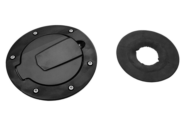 SilverHorse Mustang Billet Fuel Filler Door - Black/No Logo (2010-2014) - Image