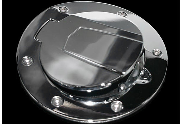 SilverHorse Mustang Billet Fuel Filler Door - Chrome/No Logo (2010-2014) - Image