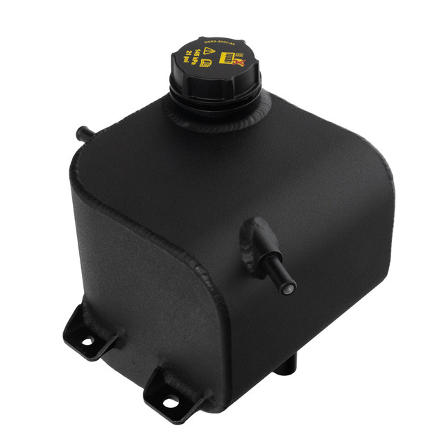 Steeda 29336 Mustang Aluminum Coolant Tank - Black Finish (24+)