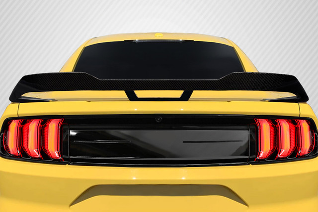 Smoke Black Wicker Bill Spoiler For 2015-2023 Ford Mustang Coupe – Rear Upper Wing