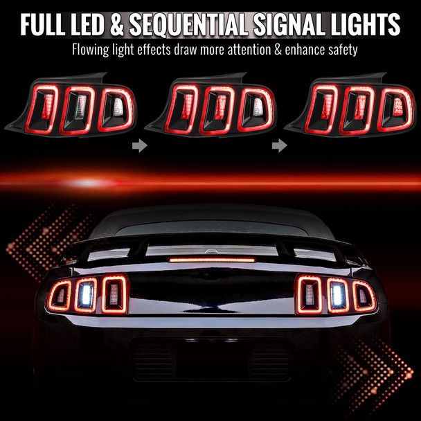 Morimoto Mustang XB LED Facelift Tail Lights - Smoked (2010-2012