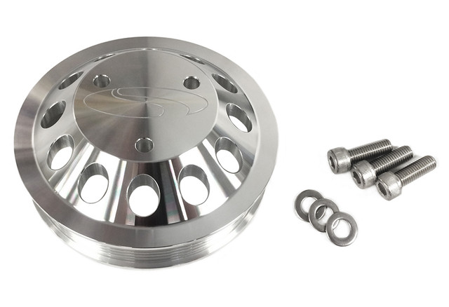Steeda Mustang GT/GT350 Billet 3 Bolt Water Pump Pulley 5.0L/5.2L (2011-2026) - Image