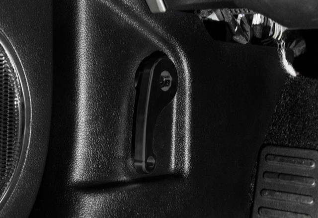 Steeda S550 Mustang Black Anodized Billet Aluminum Interior Hood Latch Release Lever (2015-2023) - Image Steeda S550 Mustang Black Anodized Billet Aluminum Interior Hood Latch Release Lever (2015-2023) - Image