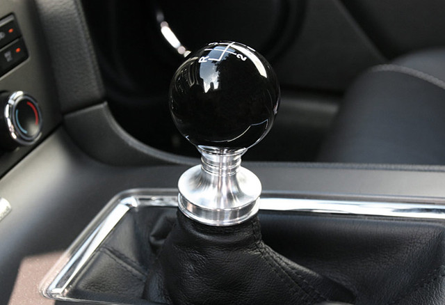 Steeda Mustang Black Cue Ball Shift Knob & Billet Collar (2011-2014) - Image