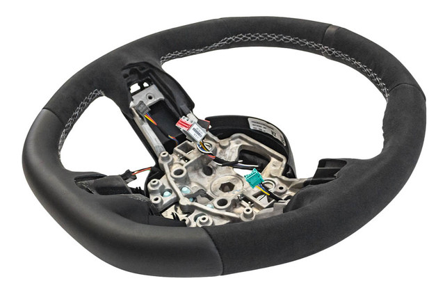 Steeda Q850 Mustang Alcantara Steering Wheel - Black Sightline (2015-2017) - Image