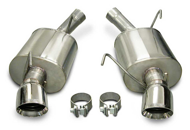 Corsa Mustang GT/GT500 2.5" Xtreme Axle-Back Exhaust Dual Rear Exit 4" Polished Pro-Tips (2005-2010) - Image Corsa Mustang GT/GT500 2.5" Xtreme Axle-Back Exhaust Dual Rear Exit 4" Polished Pro-Tips (2005-2010) - Image