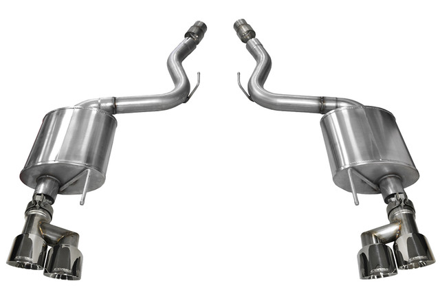 Corsa Mustang GT Sport Axle-Back 4" Polished Quad Tip Exhaust (2015-2017) - Image