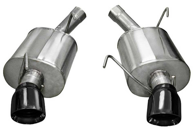 Corsa Mustang GT/GT500 2.5" Sport Axle-Back Exhaust - Black Pro-Tips (2005-2010) - Image Corsa Mustang GT/GT500 2.5" Sport Axle-Back Exhaust - Black Pro-Tips (2005-2010) - Image