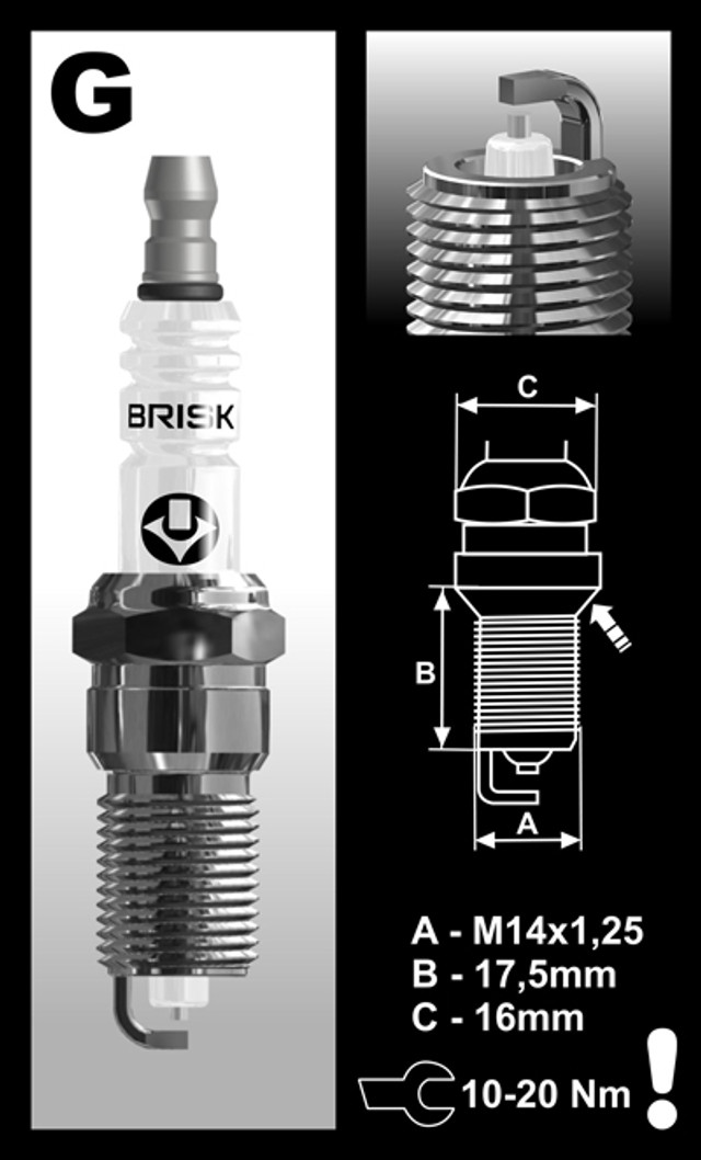 Brisk Silver Racing GR15YS Mustang Spark Plug (1979-1986 / 1991-2014) - Image Brisk Silver Racing GR15YS Mustang Spark Plug (1979-1986 / 1991-2014) - Image