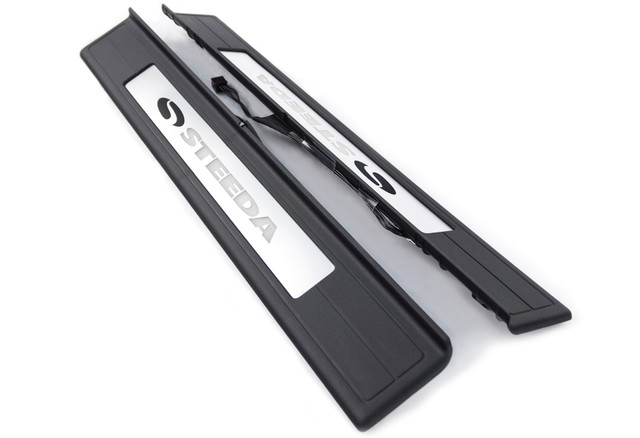 Steeda S550/S650 Mustang Illuminated Door Sill Plates (2015-2026) - Image