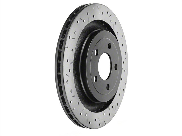 DBA Mustang Base/EcoBoost/PP/GT 4000 Series XS Drilled & Slotted Rear Rotor (2015-2023) - Image DBA Mustang Base/EcoBoost/PP/GT 4000 Series XS Drilled & Slotted Rear Rotor (2015-2023) - Image